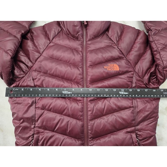 The North Face 550 Gorpcore Sport Slim Down Fill Quilted Puffer Burgundy Small - Picture 3 of 9